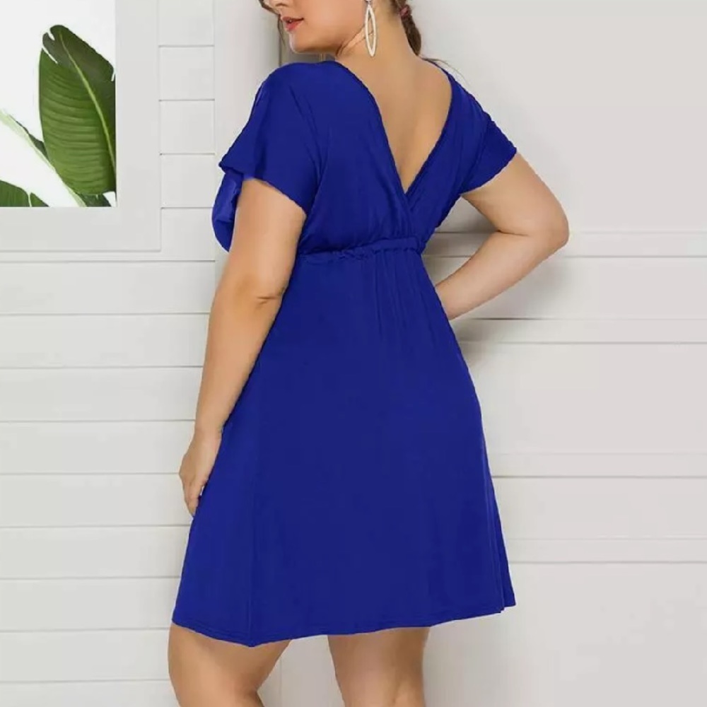 ✨Blue Polyester Dress - Picture 4 of 5